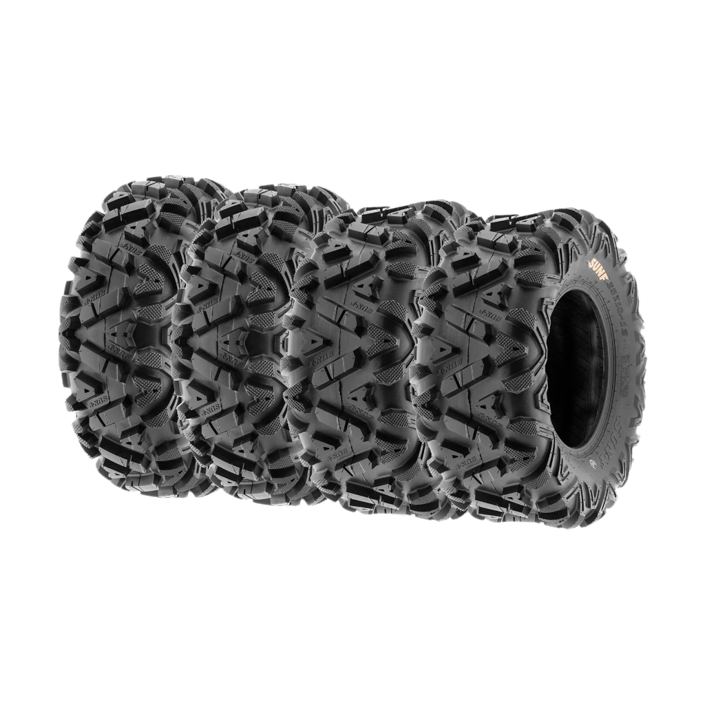 SunF 25x8-12 & 25x10-12 ATV Tires, Set of 4, 6PR Tubeless