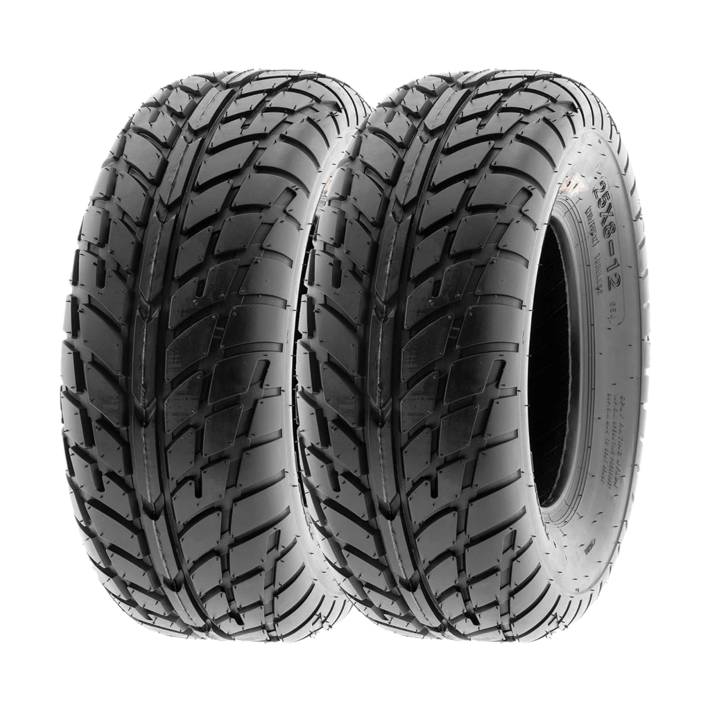 SunF 25x10-12 ATV UTV Tire 25x10x12 Hardpack Race Sport 6 PR A021 - PAIR of 2