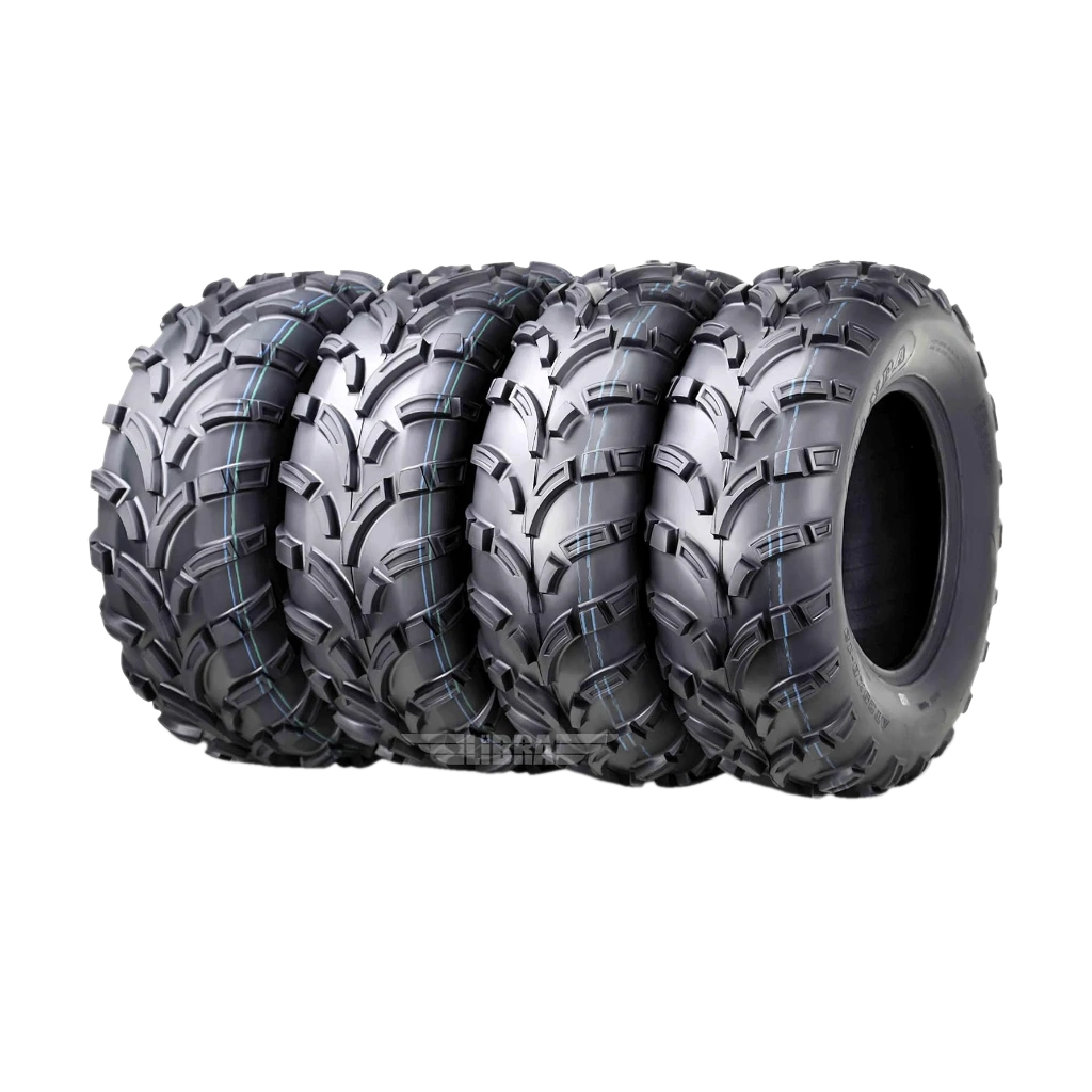 Wanda 25x8-12 & 25x10-12 ATV Tires, Set of 4, 6PR Tubeless