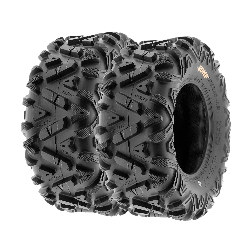 SunF 25x10-12 ATV Tires, Set of 2, 6PR Tubeless